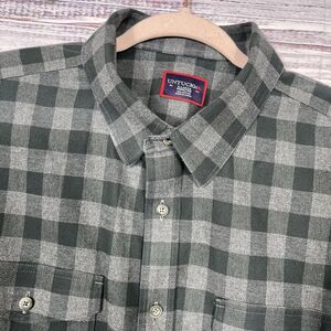 UNTUCKit Wrinkle-Free Flannel Men’s XL Vigouroux Shirt Gray  Black  Plaid Button